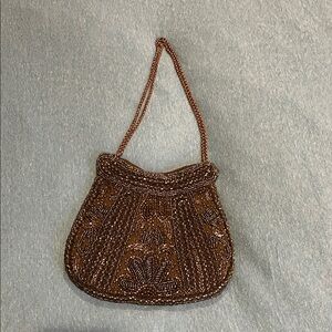 Vintage Gray Beaded formal bag